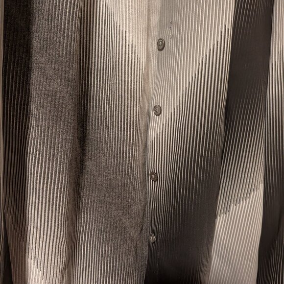 Aritzia Babaton Grey Black Stripe Power Blouse In Size Small - Picture 5 of 11